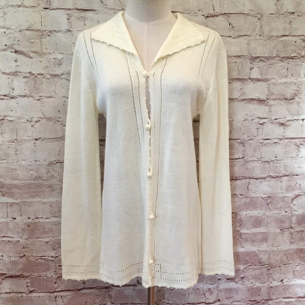 Vintage Catalina Cardigan Ivory Classic timeless M